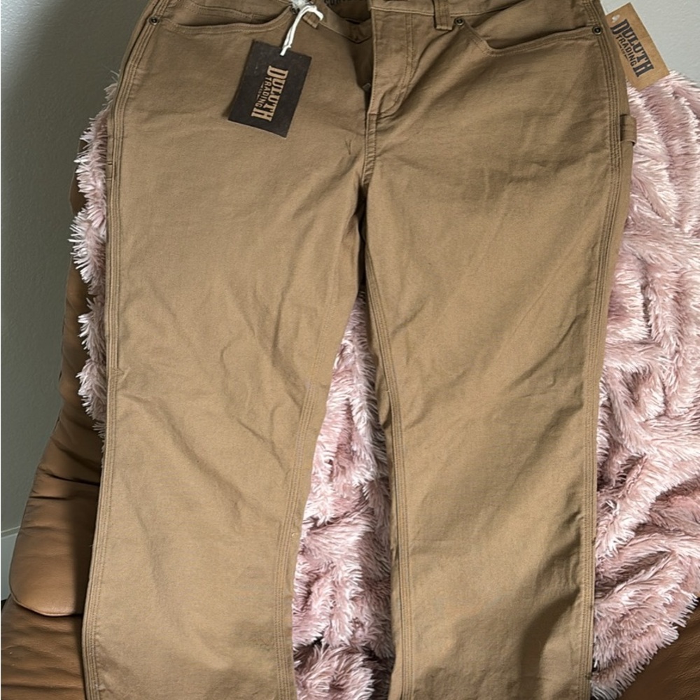 Duluth Trading Co Women's Straight Leg Jeans in Brown